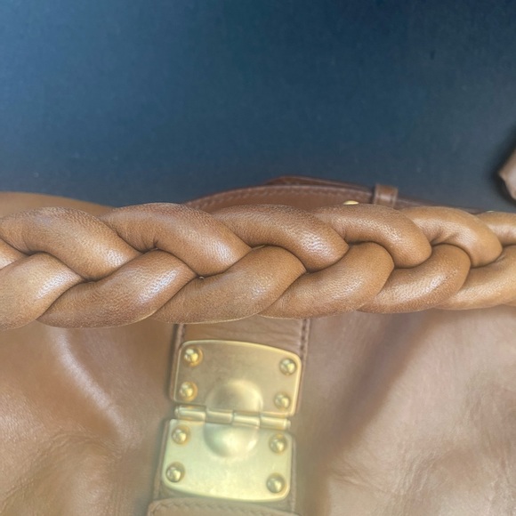 Miu miu brown leather handbag, very good condition, no flaws - Picture 4 of 5